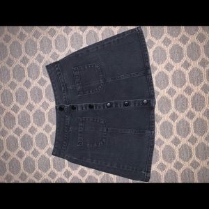 Brandy Melville Black Jean Black Metal Skirt